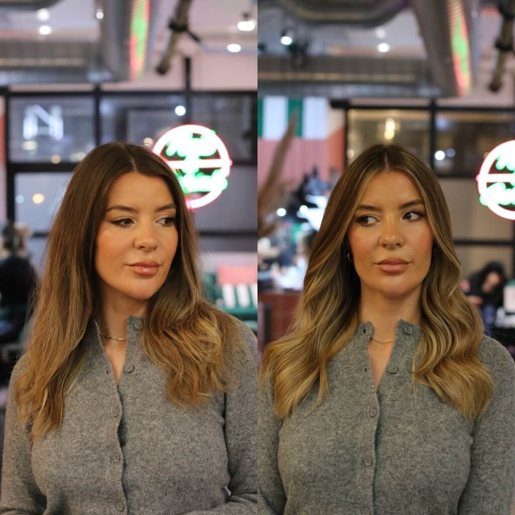 balayage hair transformation