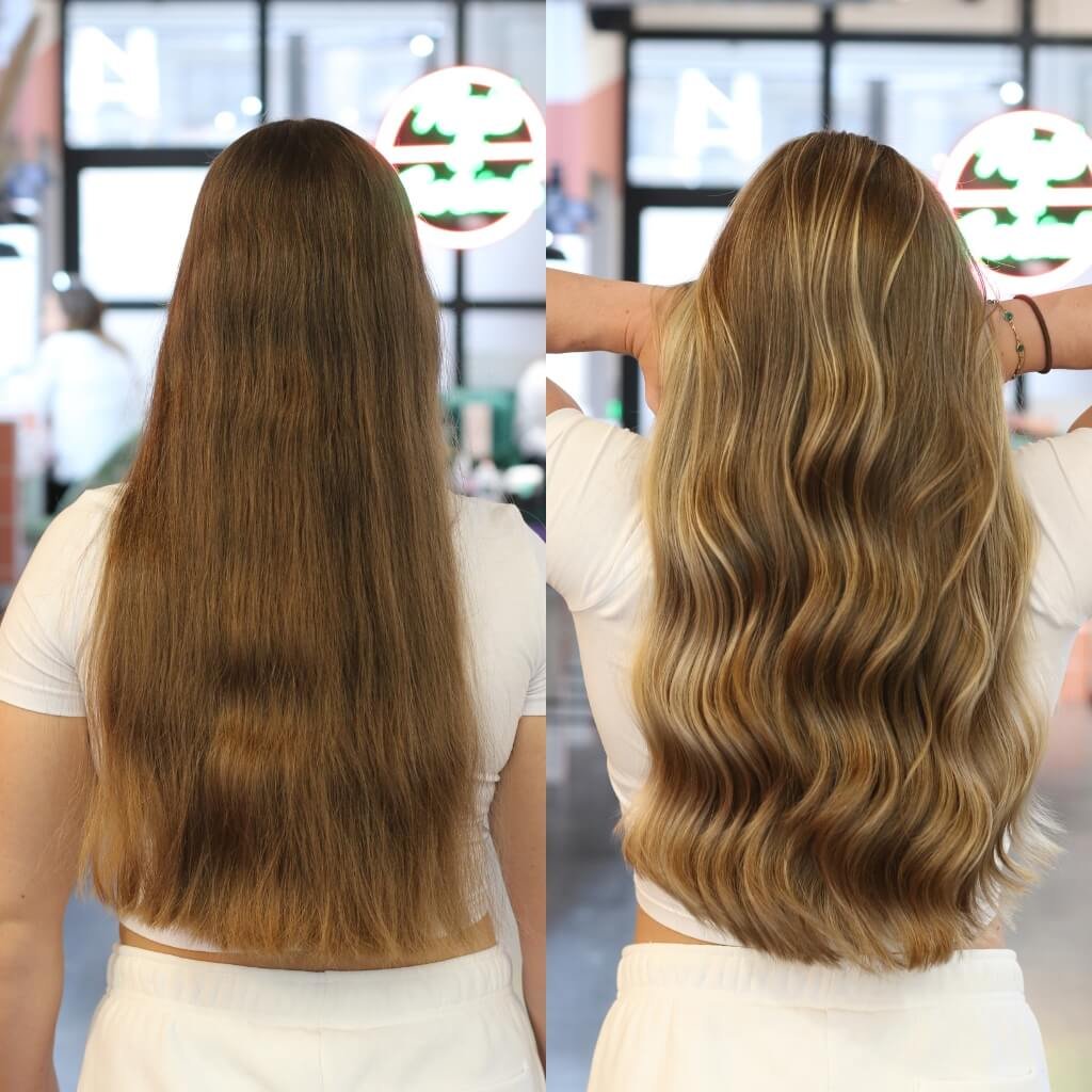 balayage hair colour transformation