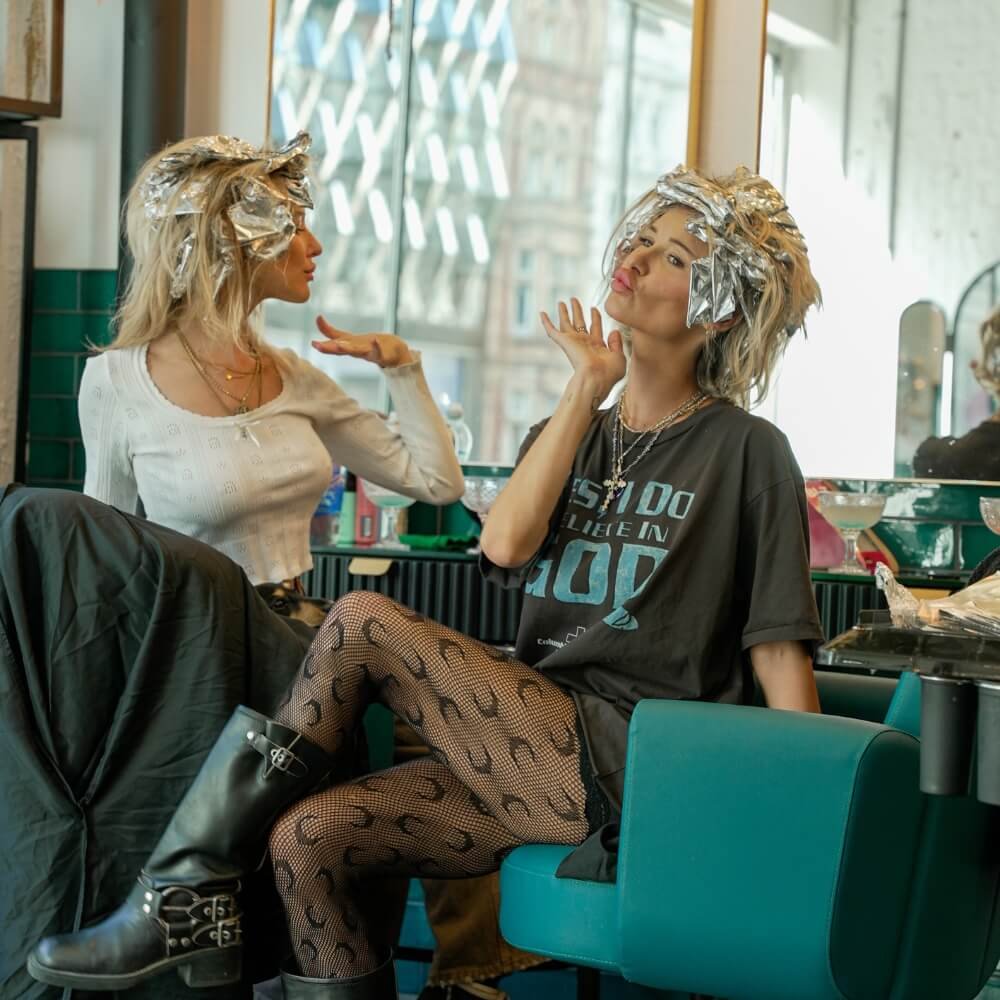 Women having hair consultation at beauty club london