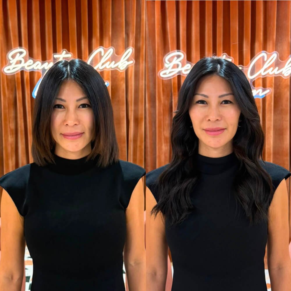 hair extensions dubai transformation with black hair