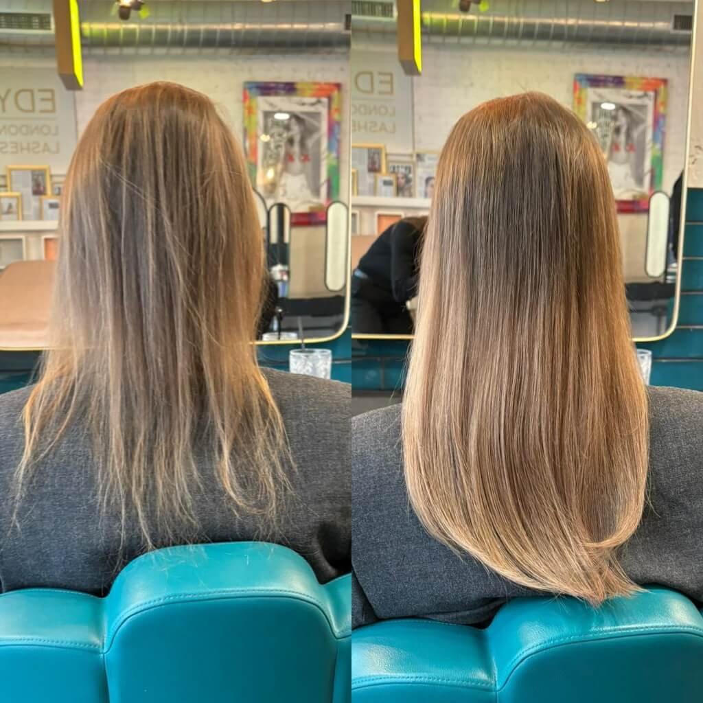 volume hair extension transformation