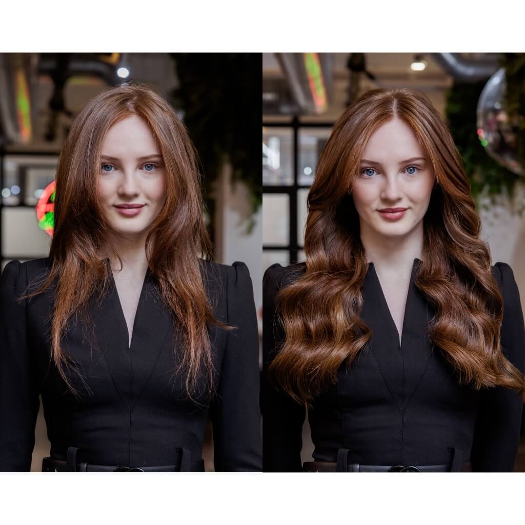 ginger hair extension transformation
