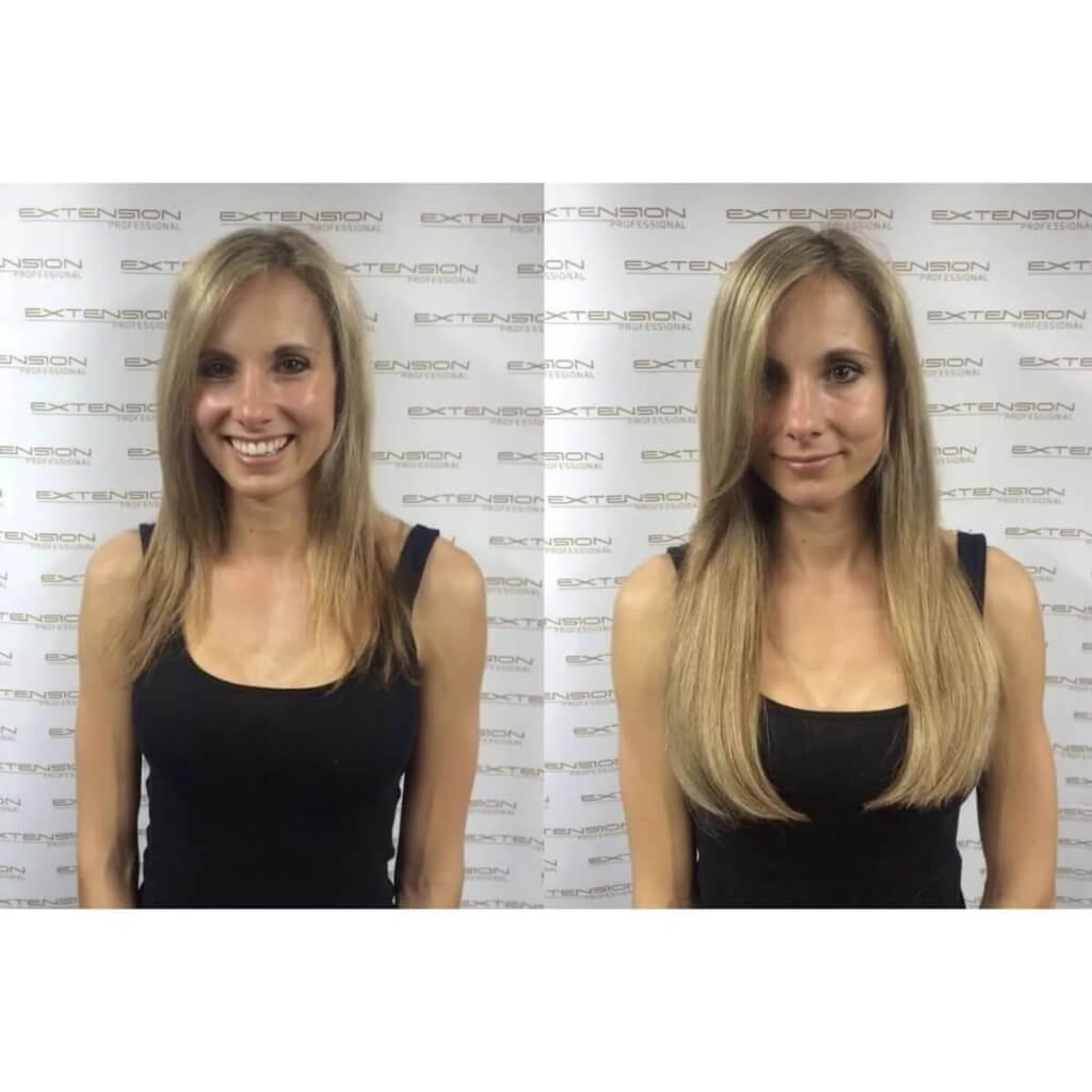18 inch hair extension transformation