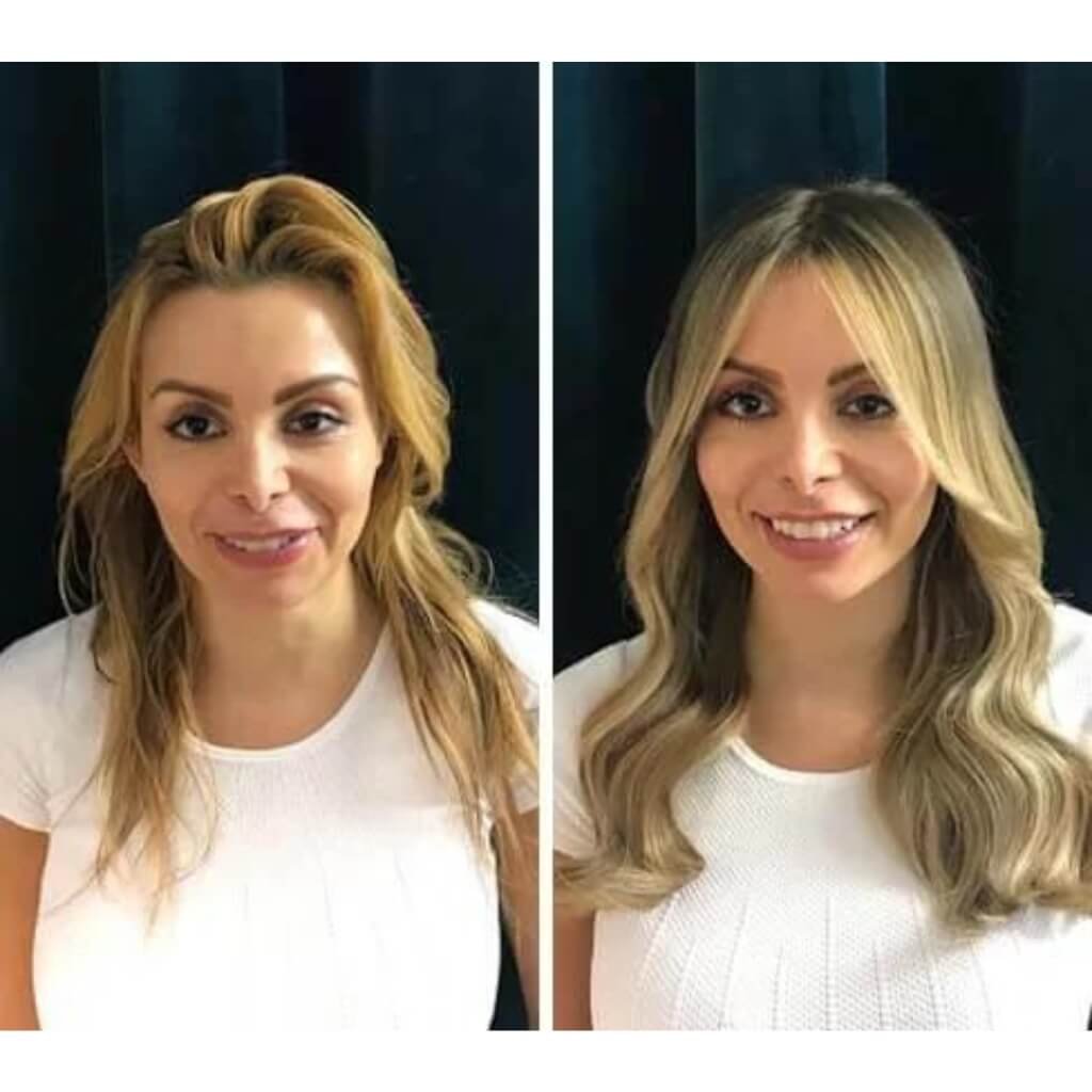 hair extension volume transformation