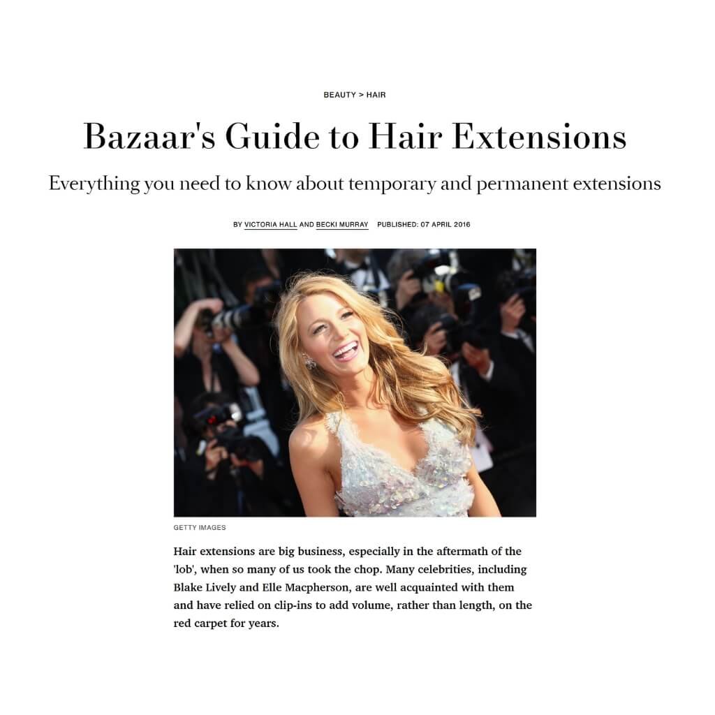 Harper's Bazaar guide to hair extensions