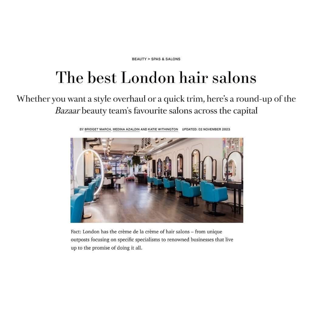 Harpers Bazaar the best London hair salons