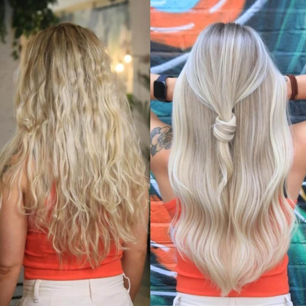 platinum hair colour transformation