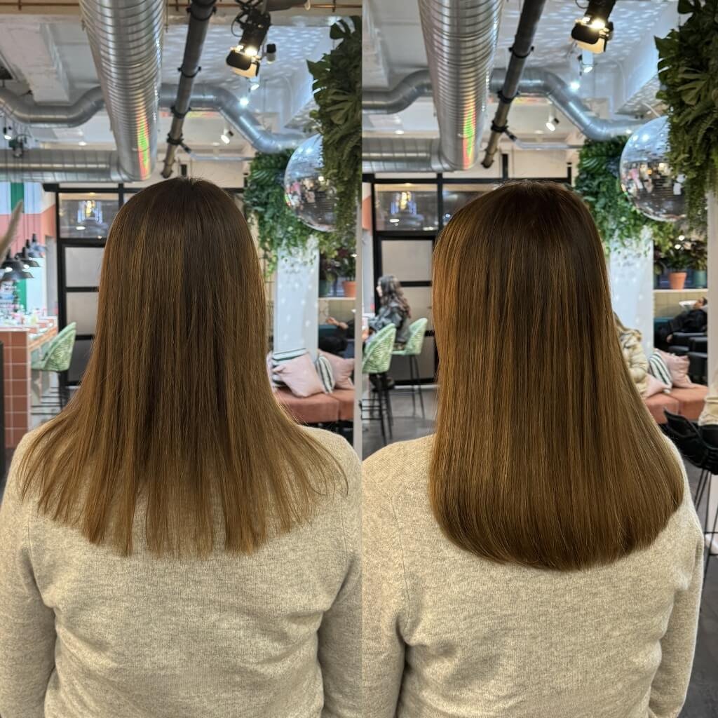 volume hair extension transformation