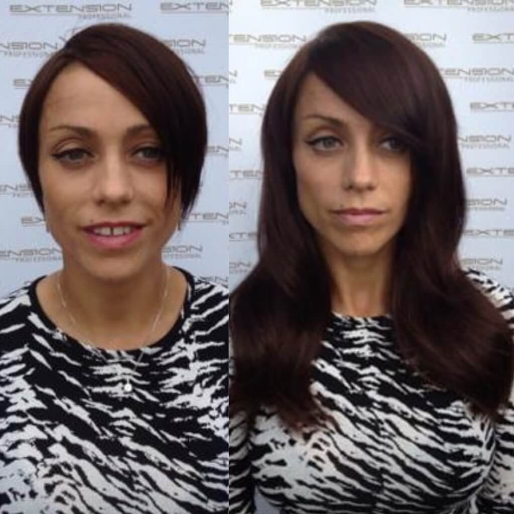 18 inch hair extension transformation