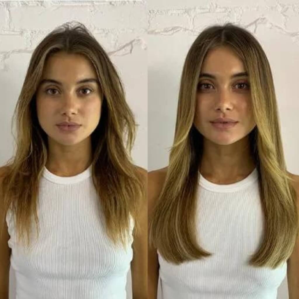 hair extension transformation