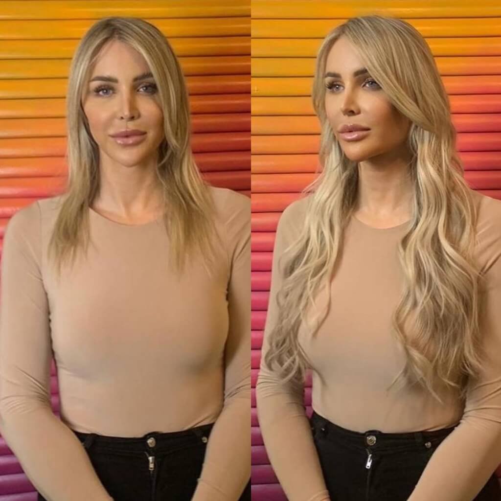 short to long hair extension transformation