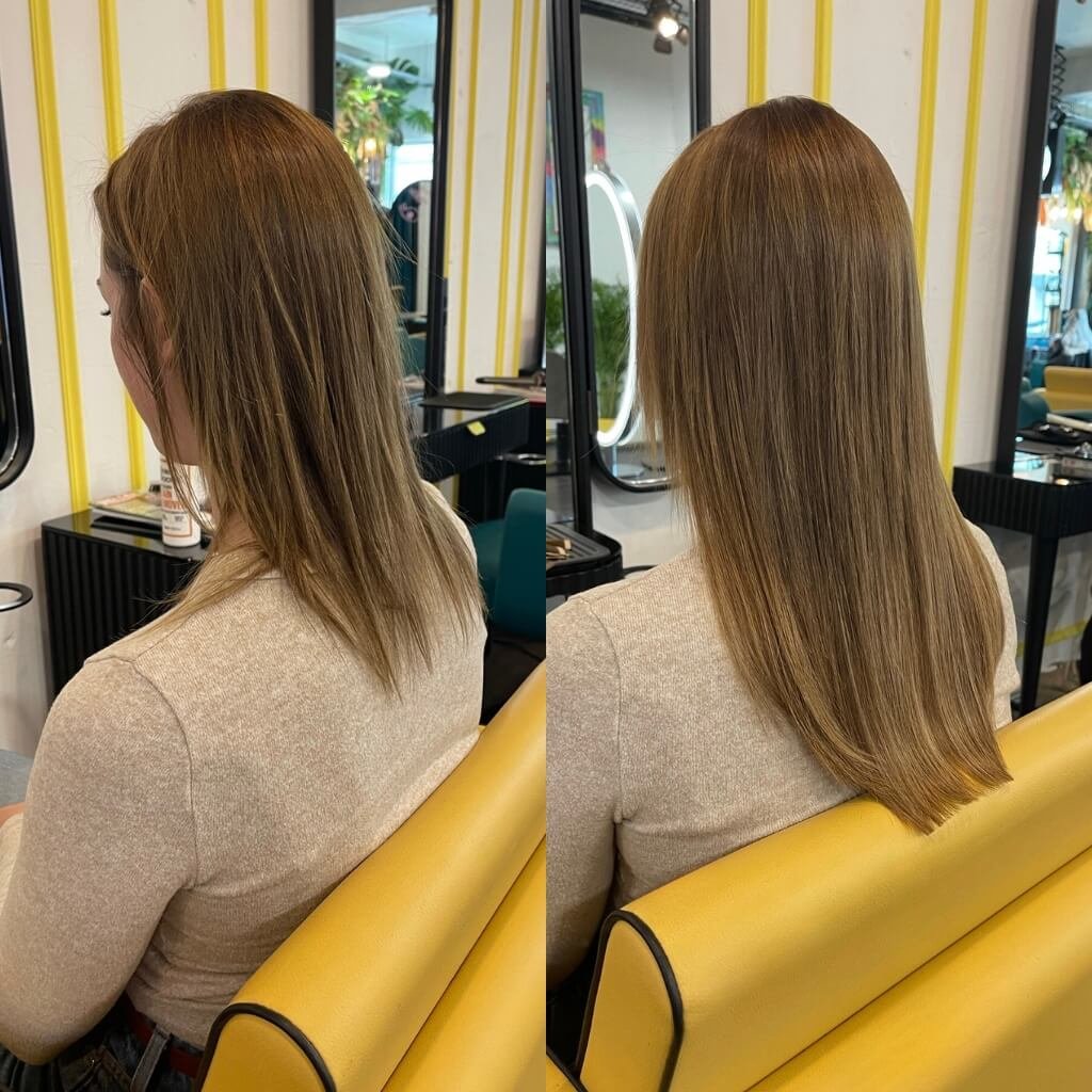 short to long hair extension transformation