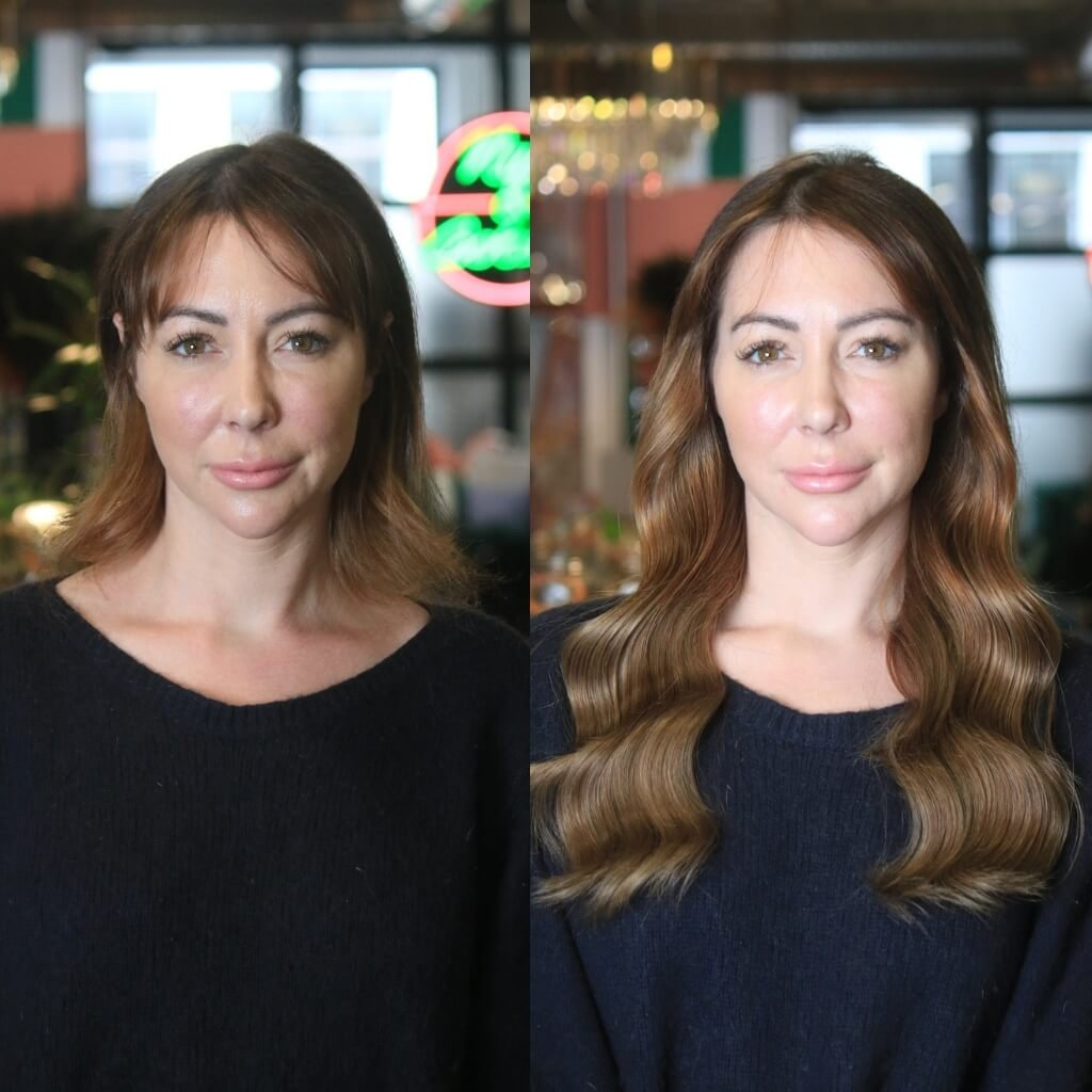 short to long hair extension transformation