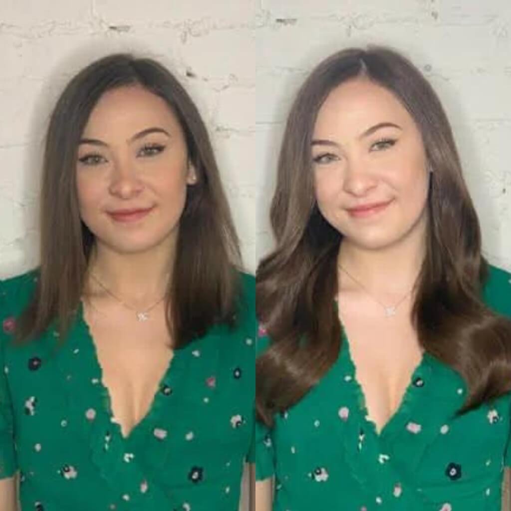 colour match hair extension transformation