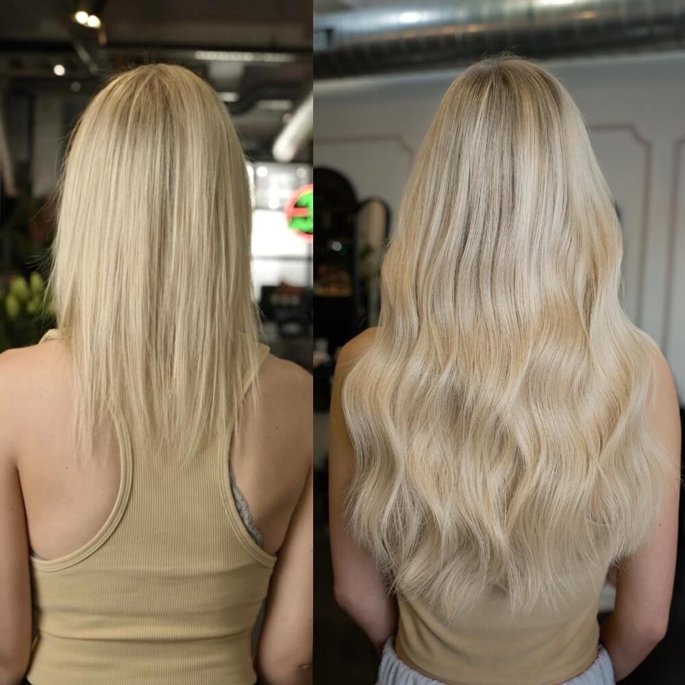 hair extensions Dubai before and after