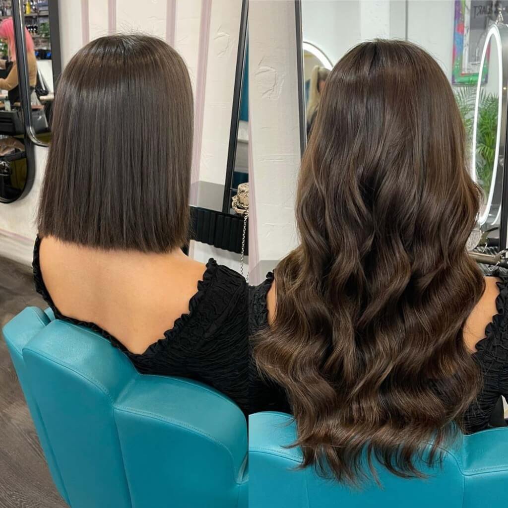 Hair Extensions Before & After