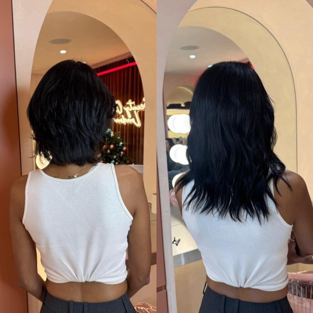 hair extensions in Dubai before and after